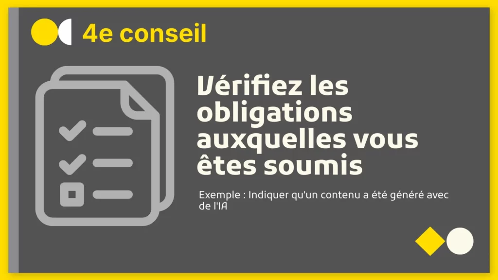 Vérifier ses obligations en matière d'IA